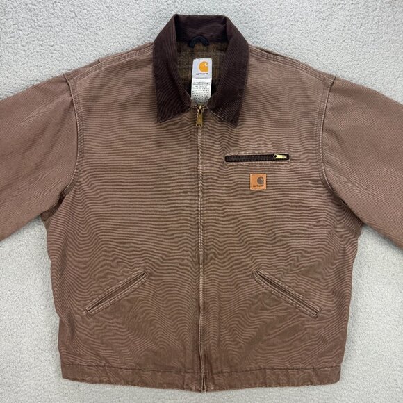 Carhartt Jacket Extra Large Tall FWD Firewood Brown Detroit Blanket Lined J97 - Picture 2 of 10